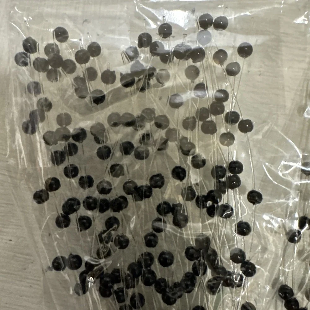 48pcs Beaded Stick Bride Wedding BLACK Pearl Bouquet Party Decoration Decor